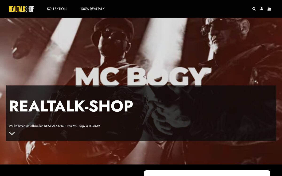 Screenshot der Website Realtalk Shop (realtalk-shop.de)